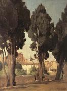 Jean Baptiste Camille  Corot Villeneuve-les-Avignon (mk11) Spain oil painting artist